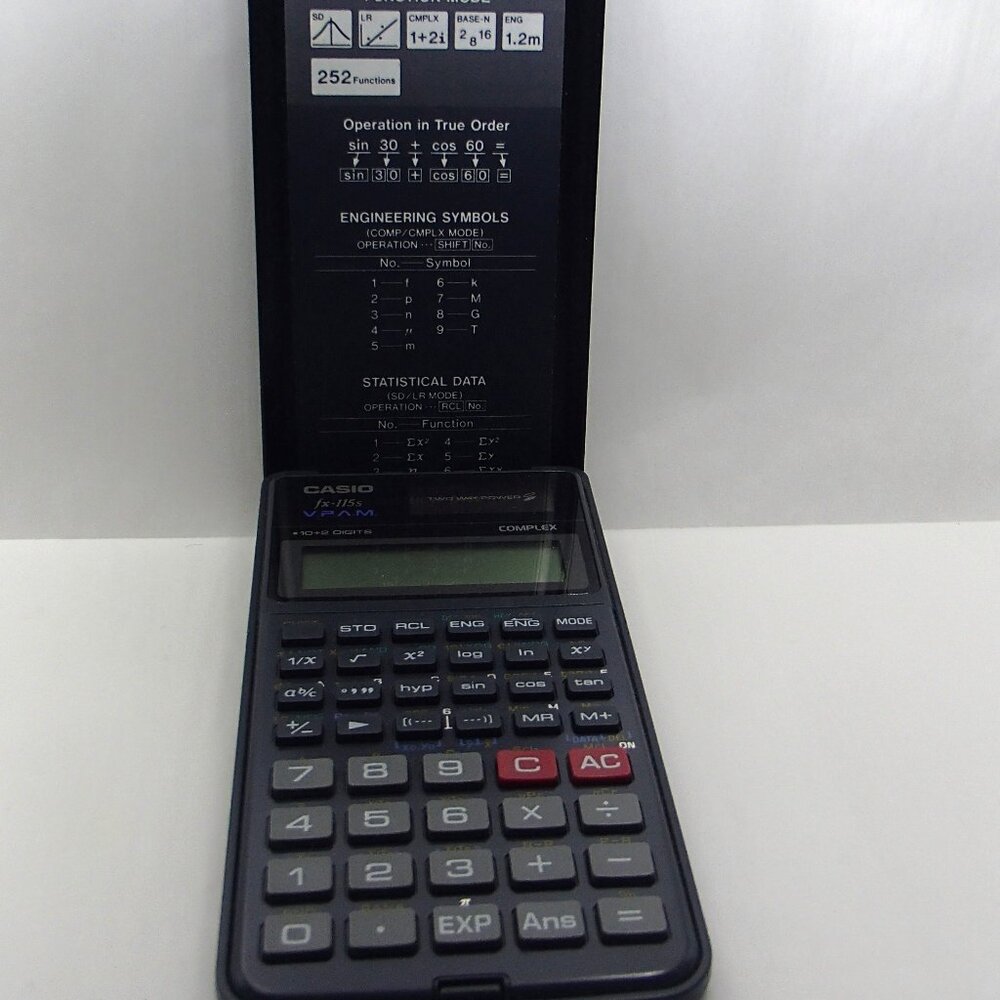 CASIO FX-115s Complex Scientific Calculator VPAM 2 Way Power Solar/Battery Hing
